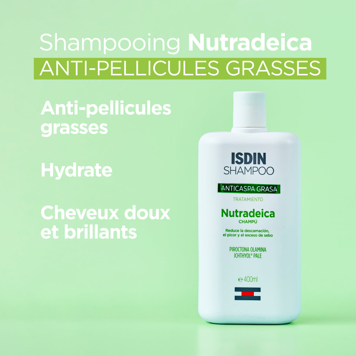 ISDIN Shampoo Nutradeica Vert – Anti-Pellicules Grasses 200ml