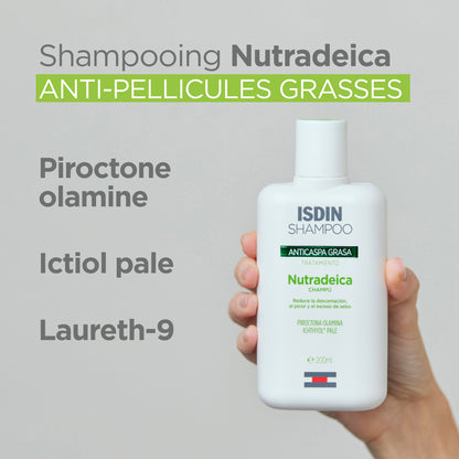 ISDIN Shampoo Nutradeica Vert – Anti-Pellicules Grasses 200ml