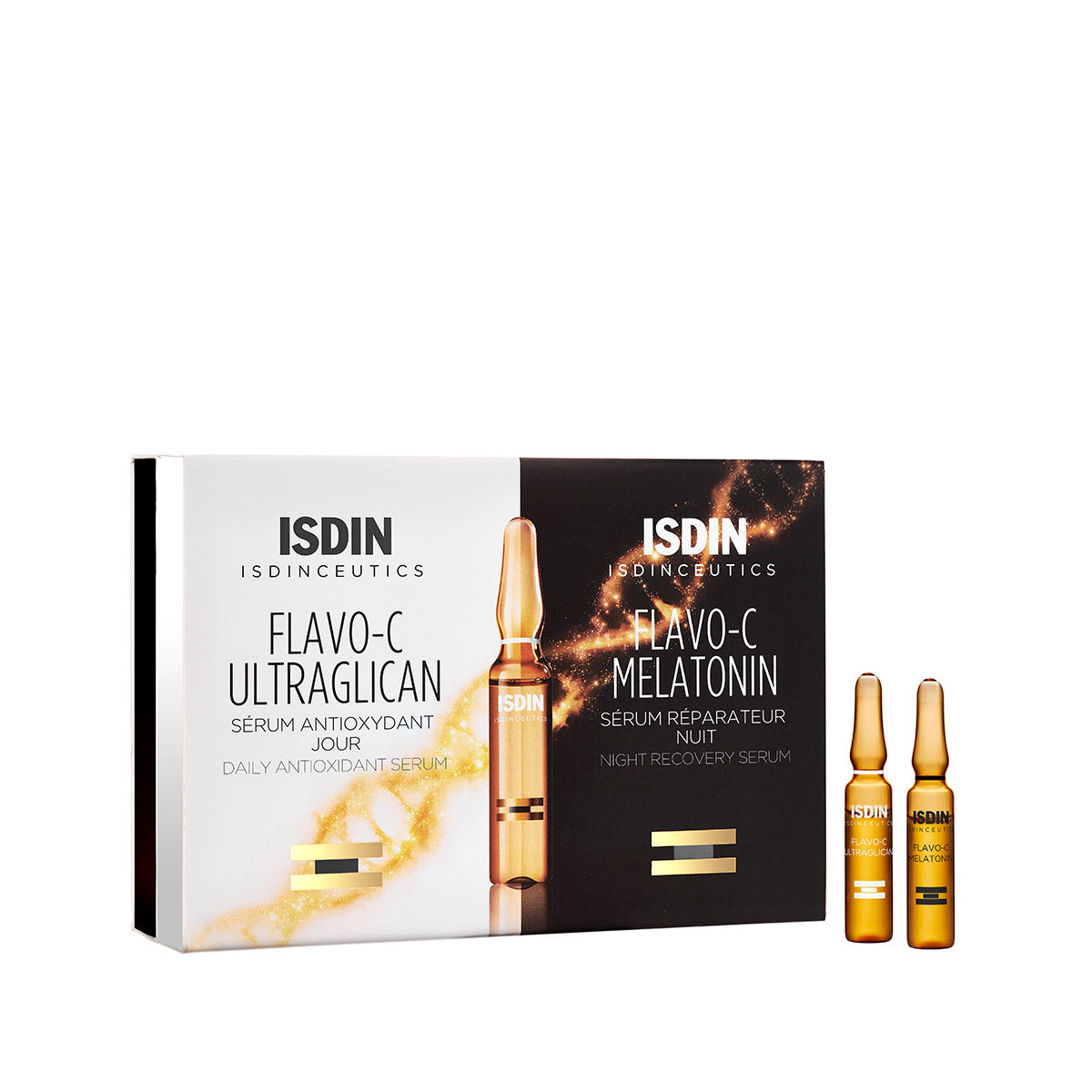 ISDIN Flavo-C 24h Ultraglican + Melatonin – 10+10 Ampoules