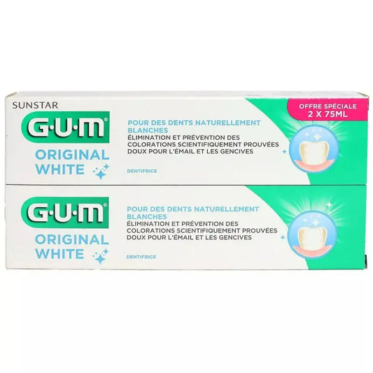 GUM Dentifrice Original White – Lot de 2, Blancheur & Protection Dentaire