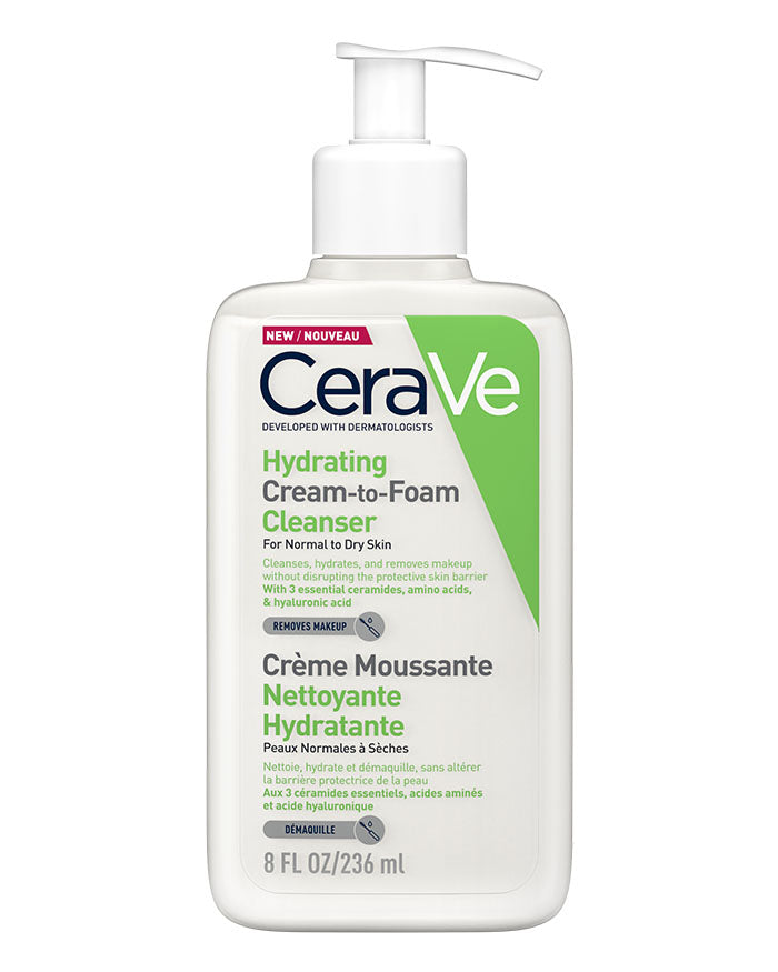 CeraVe Crème Moussante Hydratante 236ml – Peaux Normales à Sèches