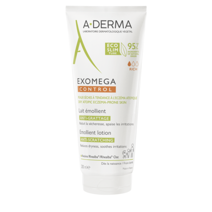 A-Derma Exomega Control Lait Corps 200ml – Hydratation Longue Durée Peaux Atopiques