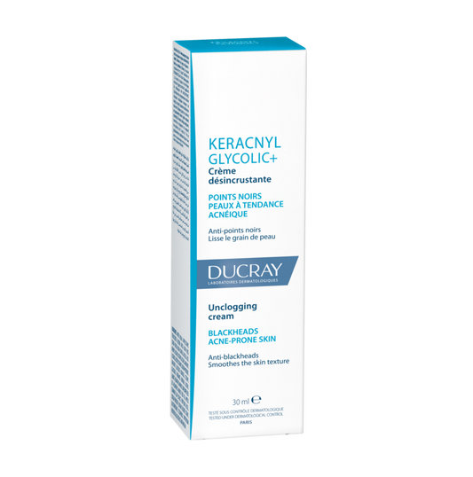 Ducray Keracnyl Glycolic+ Crème 30ml – Anti-imperfections & Peeling Doux