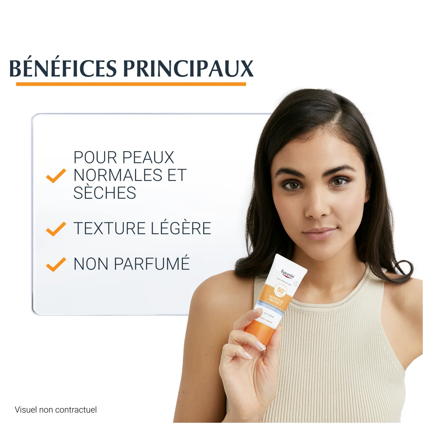 Eucerin Écran Crème SPF50+ Visage Sensitive Protect 50ML