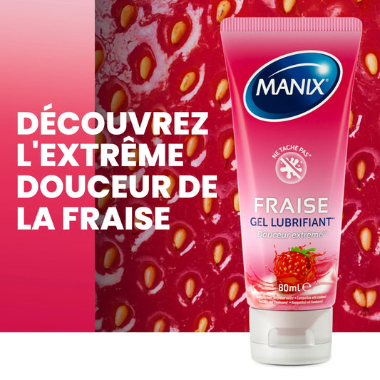 MANIX Gel Lubrifiant Fraise Tube 80 ml