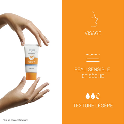 Eucerin Écran Crème SPF50+ Visage Sensitive Protect 50ML