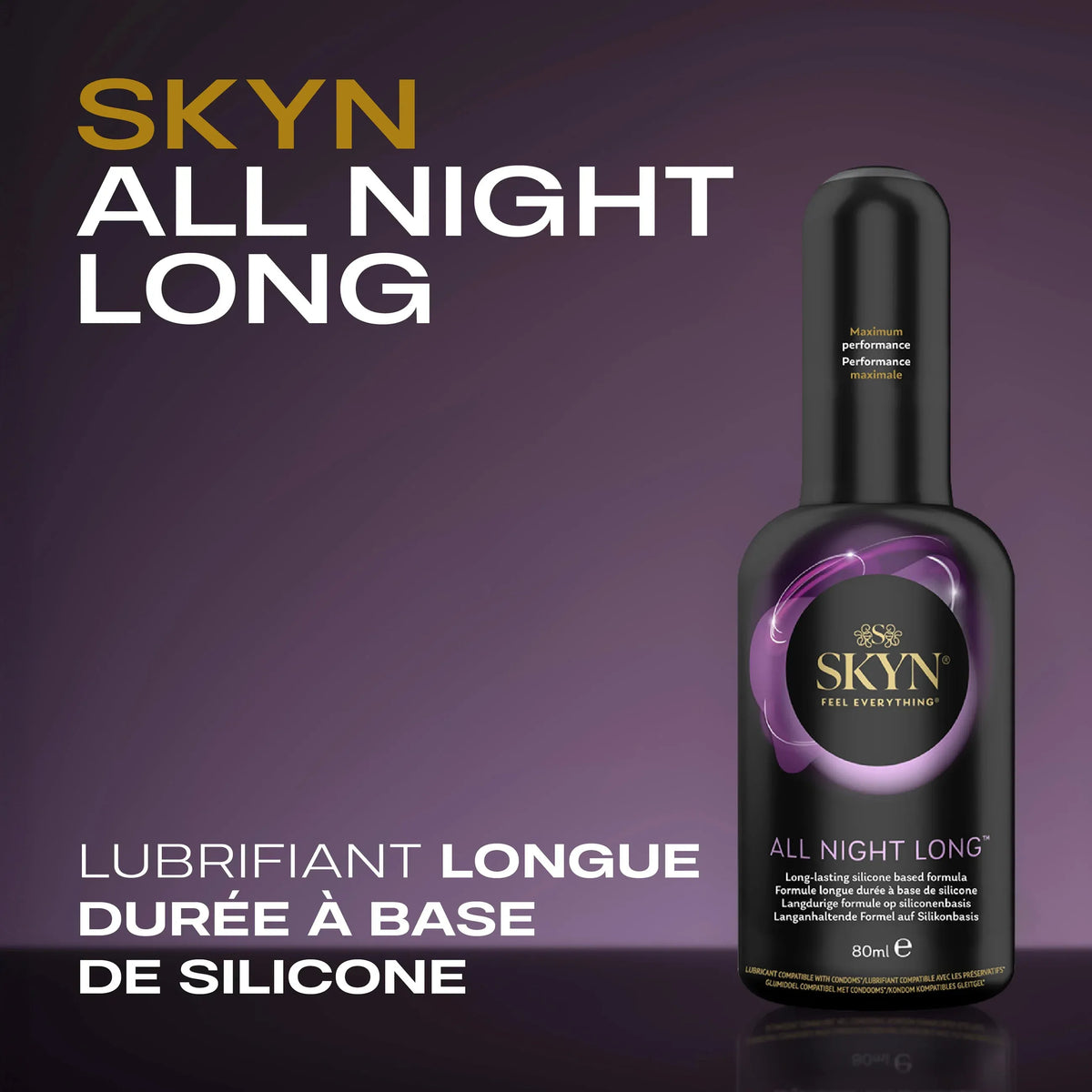 SKYN Gel Lubrifiant All Night Long – Flacon 80 ml