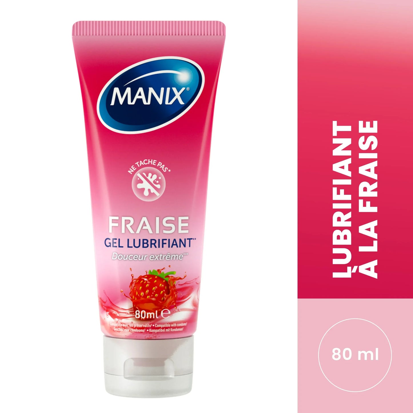 MANIX Gel Lubrifiant Fraise Tube 80 ml