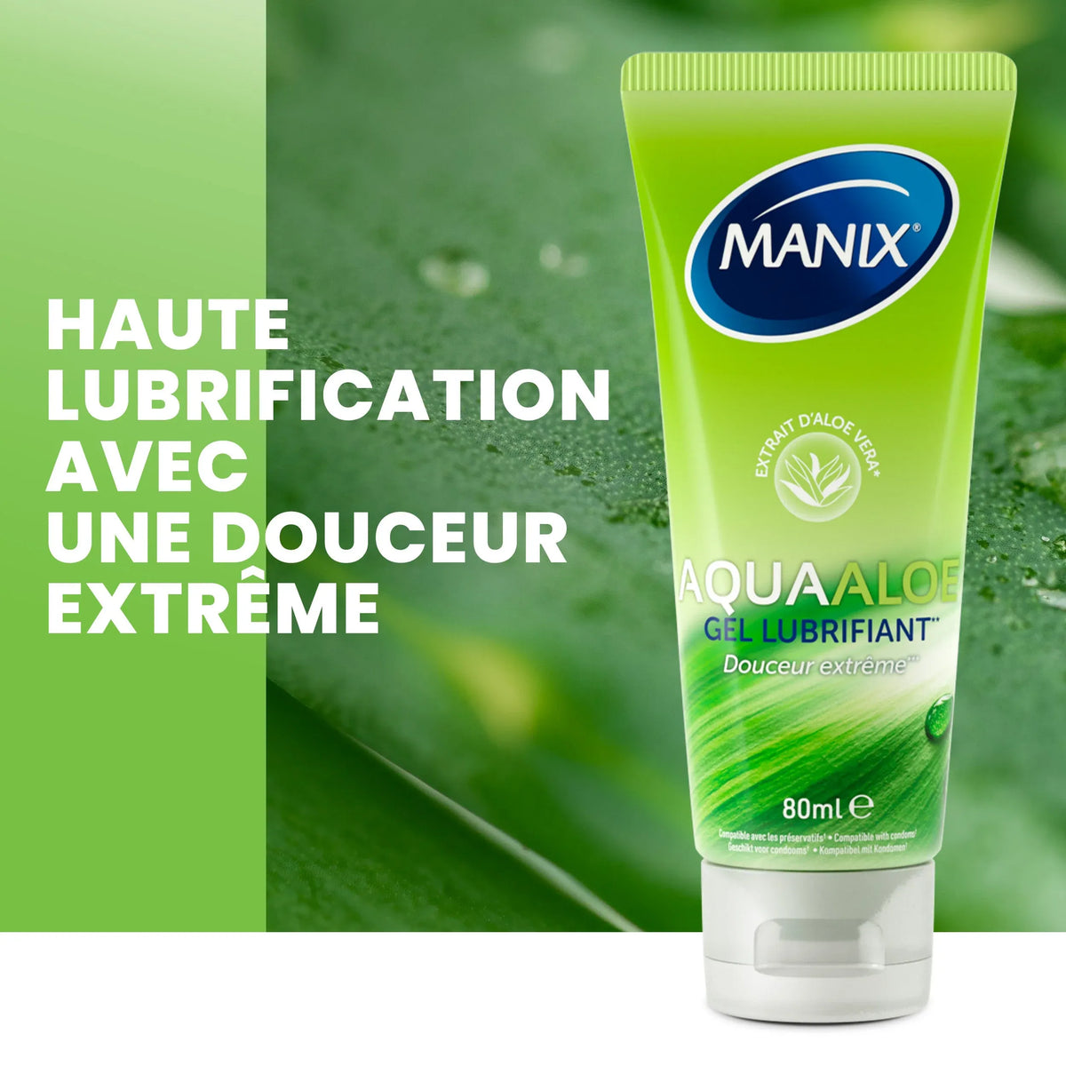 MANIX Gel Lubrifiant Aqua Aloe 80 ml