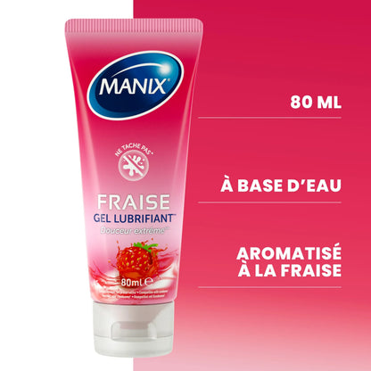 MANIX Gel Lubrifiant Fraise Tube 80 ml
