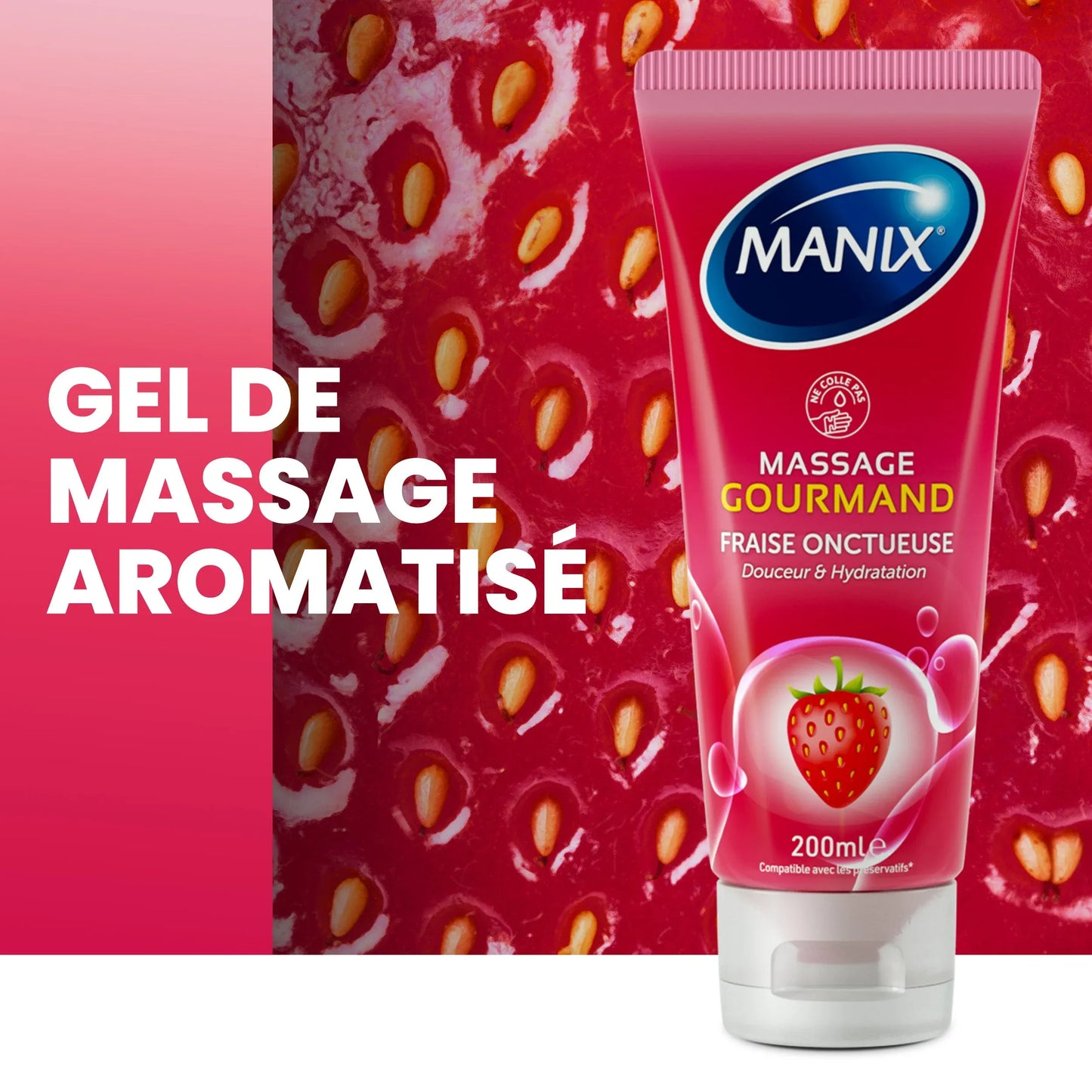 MANIX Gel Massage Gourmand Flacon 200 ml