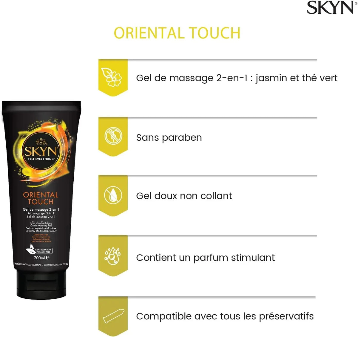 SKYN Gel 2 en 1 Massage Lubrifiant Oriental Touch 200 ml