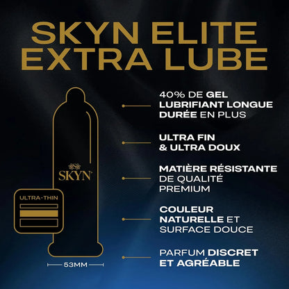SKYN Elite Extra Lubrifié Préservatifs Sans Latex – Boîte de 10