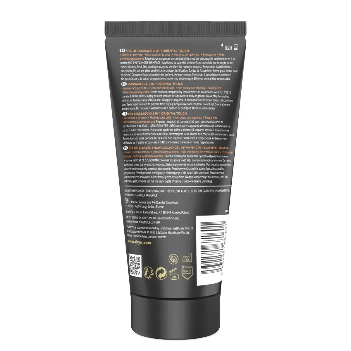 SKYN Gel 2 en 1 Massage Lubrifiant Oriental Touch 200 ml