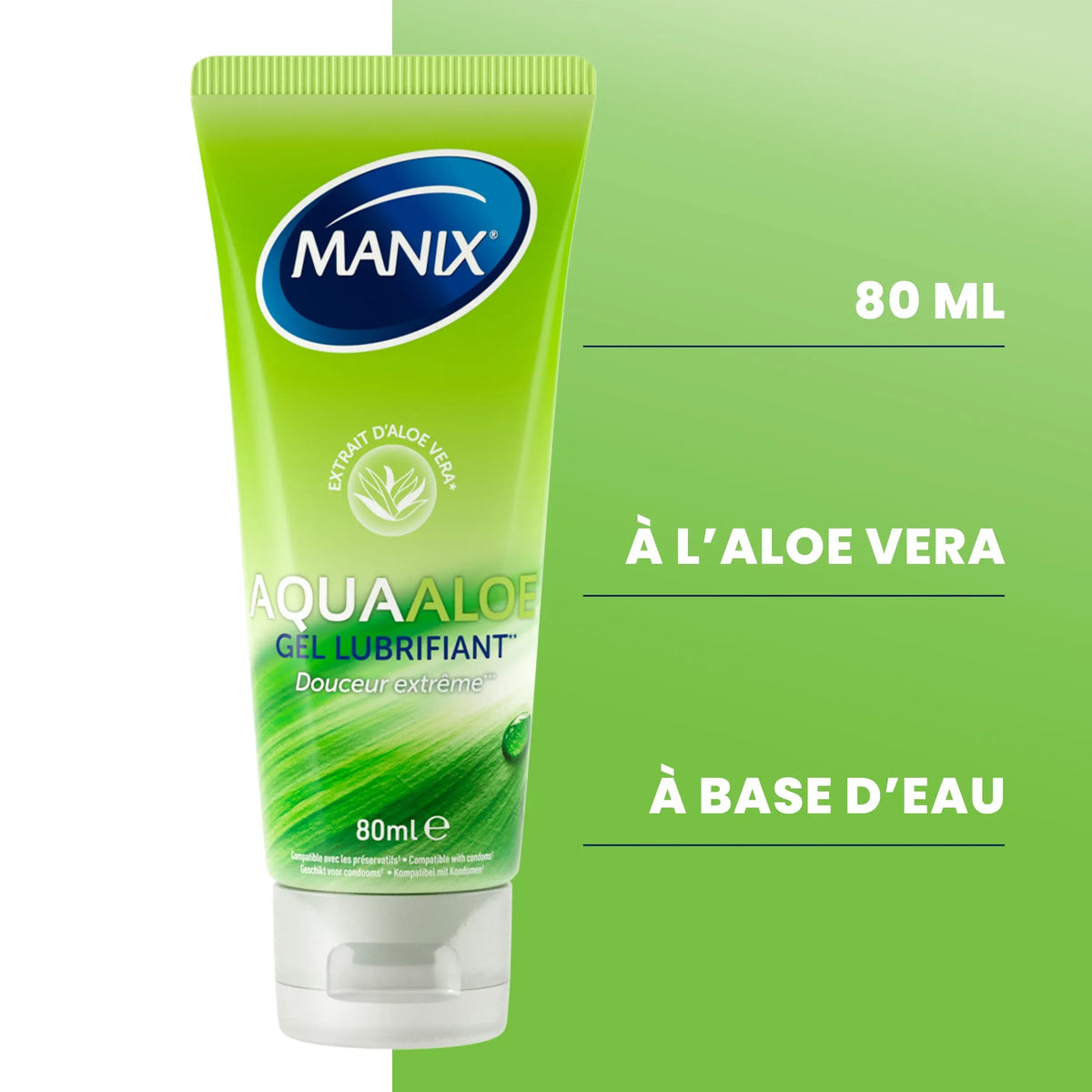 MANIX Gel Lubrifiant Aqua Aloe 80 ml