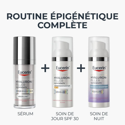 Eucerin Hyaluron-Filler + LongevitY Sérum Épigénétique Epicelline 30ml