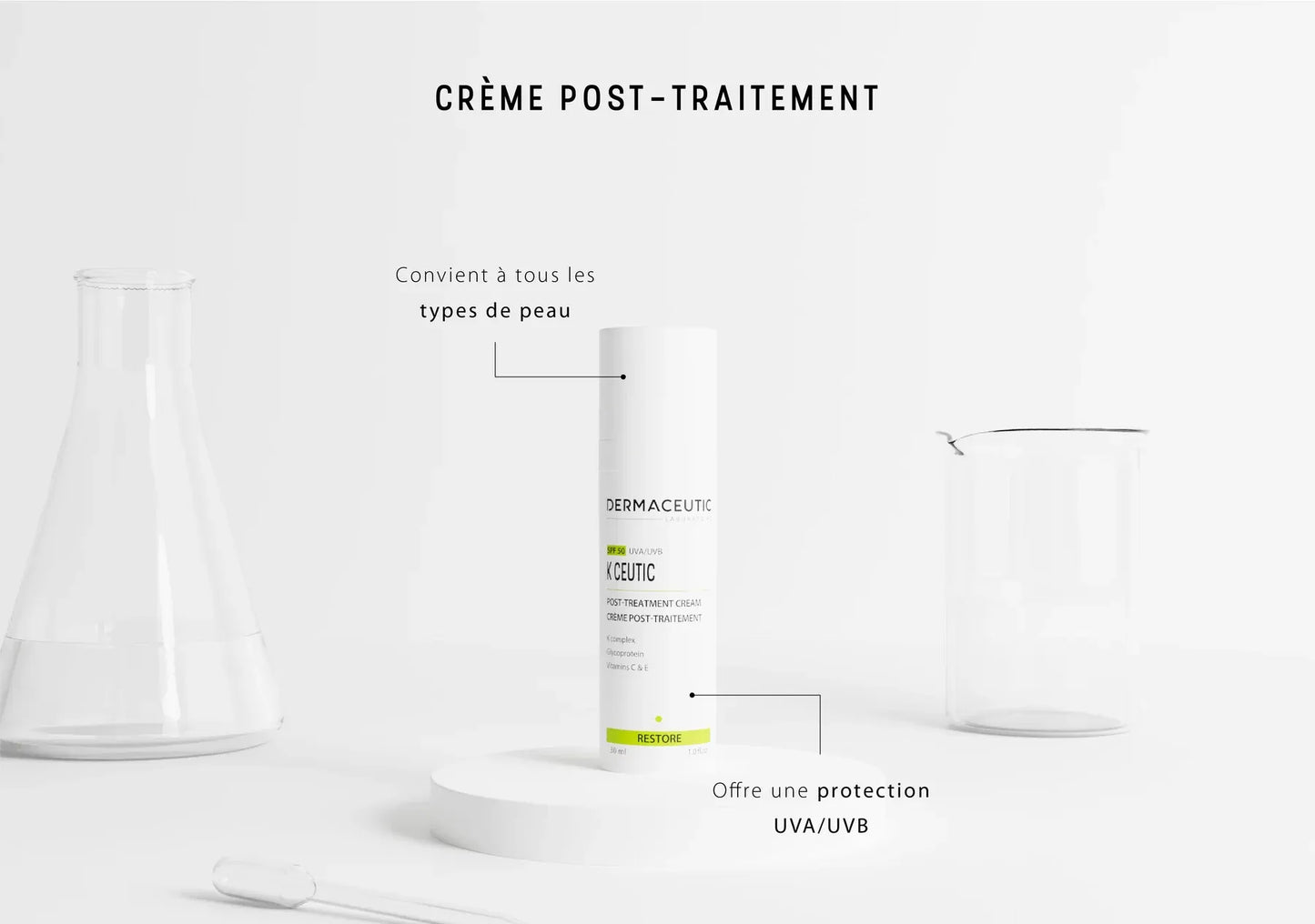 Dermaceutic K Ceutic Crème Réparatrice SPF50+ Post-Actes 30ml