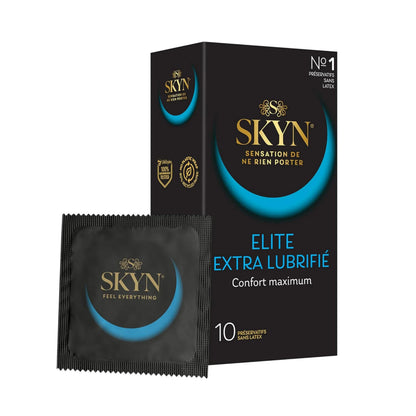 SKYN Elite Extra Lubrifié Préservatifs Sans Latex – Boîte de 10