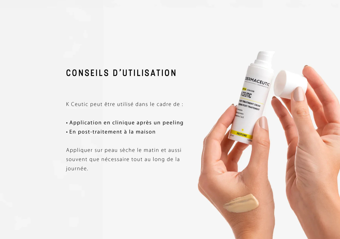 Dermaceutic K Ceutic Crème Réparatrice SPF50+ Post-Actes 30ml