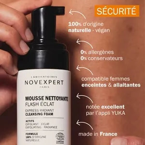 Novexpert Vitamine C Flash Eclat Mousse Nettoyante – 150 ml