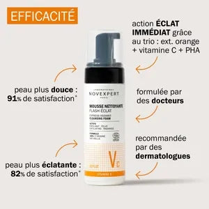Novexpert Vitamine C Flash Eclat Mousse Nettoyante – 150 ml