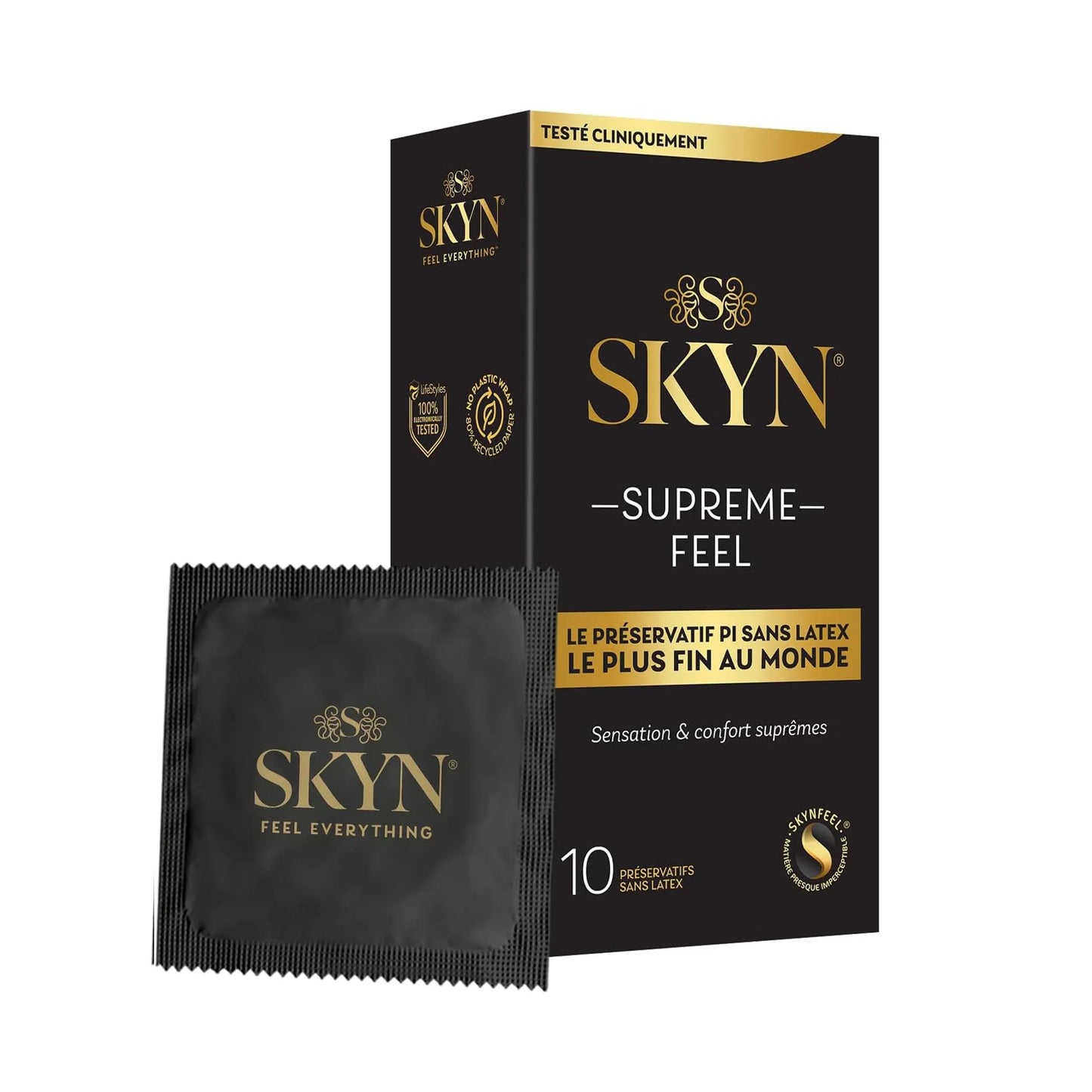 SKYN Supreme Feel Préservatifs Sans Latex – Boîte de 10