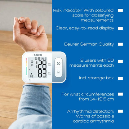 Beurer Tensiomètre Poignet BC 28 – Automatique & Compact