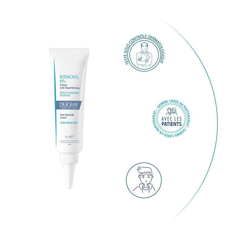 Ducray Keracnyl PP+ Crème 30ml – Apaisante & Anti-imperfections