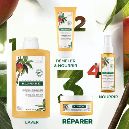 Klorane Masque Réparateur Nutritif Mangue – Soin Intensif Cheveux Secs