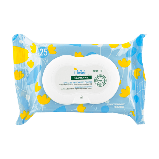 Klorane BB Lingettes Nettoyantes Douces 25 unités – Nettoyage Rapide & Apaisant
