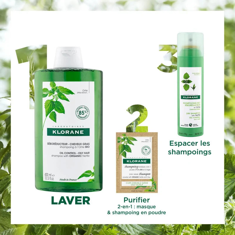 Klorane Shampooing Ortie 400ml – Fortifiant & Purifiant