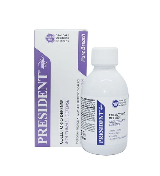 Président Bain de Bouche Défense 200ml – Renforce l’émail & protège les gencives
