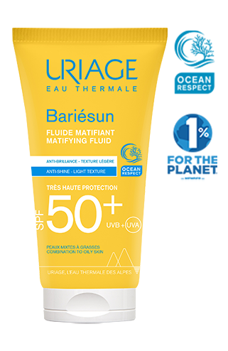 Uriage Bariésun SPF50+ Fluide Matifiant 50 ml – Peaux Mixtes à Grasses