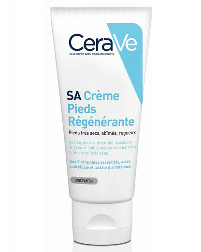 CeraVe SA Crème Pieds Régénérante 88ml – Talons & Zones Rugueuses
