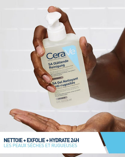 CeraVe SA Gel Nettoyant Anti-Rugosités  – Peaux Rugueuses & Squameuses