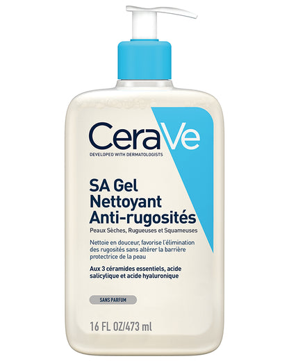CeraVe SA Gel Nettoyant Anti-Rugosités  – Peaux Rugueuses & Squameuses