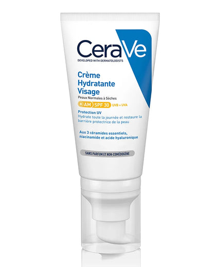 CeraVe Crème Hydratante SPF30 52ml – Protection Solaire & Hydratation
