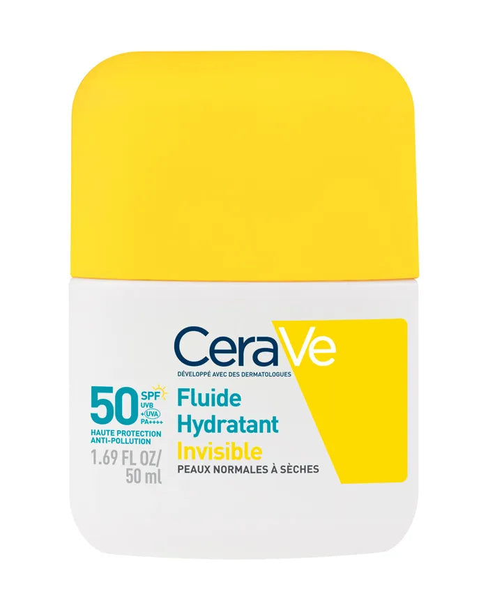 CeraVe Ecran Fluide Hydratant Invisible SPF50 | Haute Protection UV