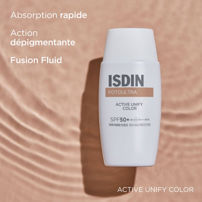ISDIN Fotoultra Active Unify Color SPF50 – Fluide Teinté Anti-Taches 50ml