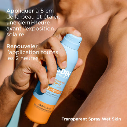 ISDIN Fotoprotector Spray Adulte Wet Skin SPF50 – Application sur Peau Mouillée 250ml