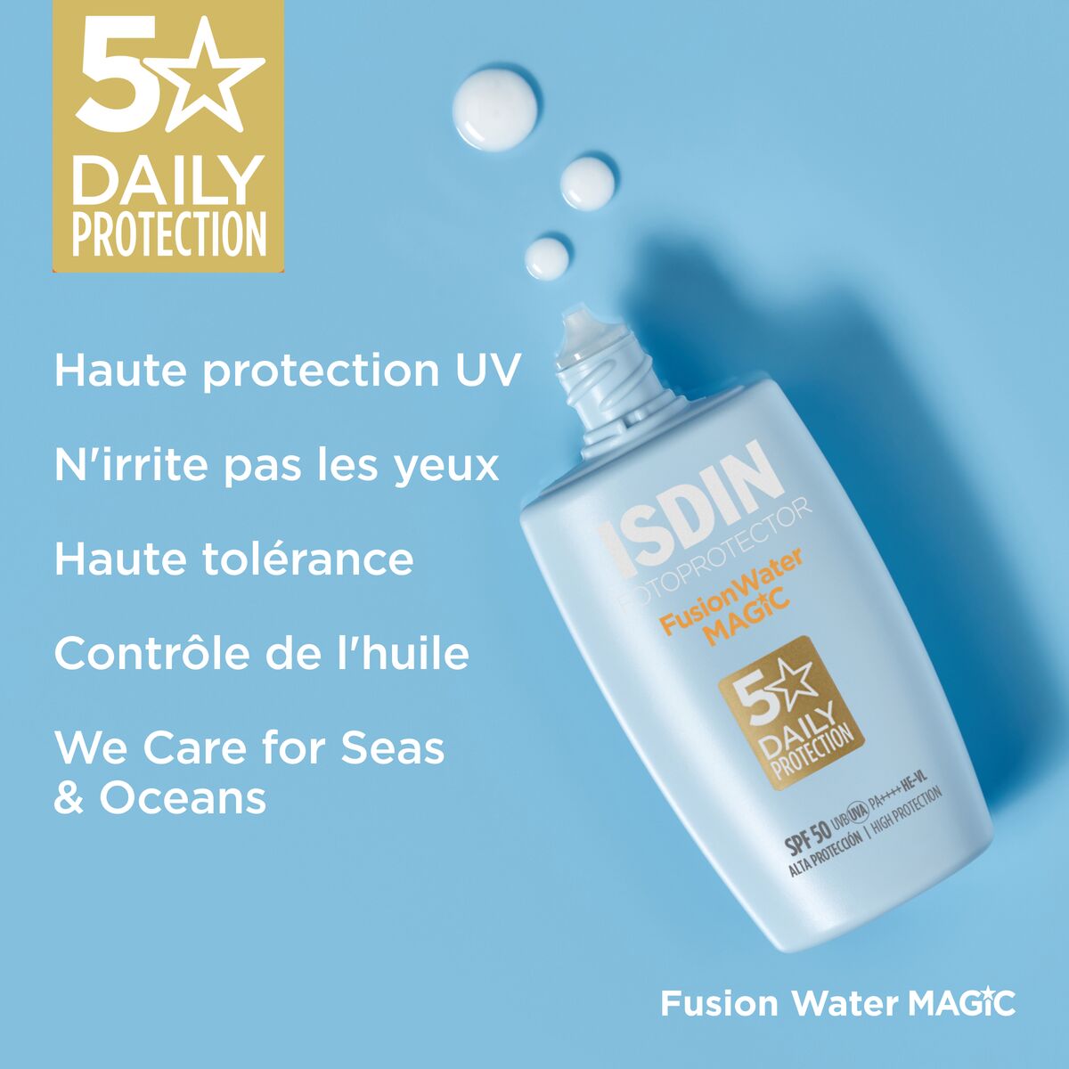 ISDIN Fotoprotector Water Magic SPF50 – Fluide Ultra-Léger 50ml