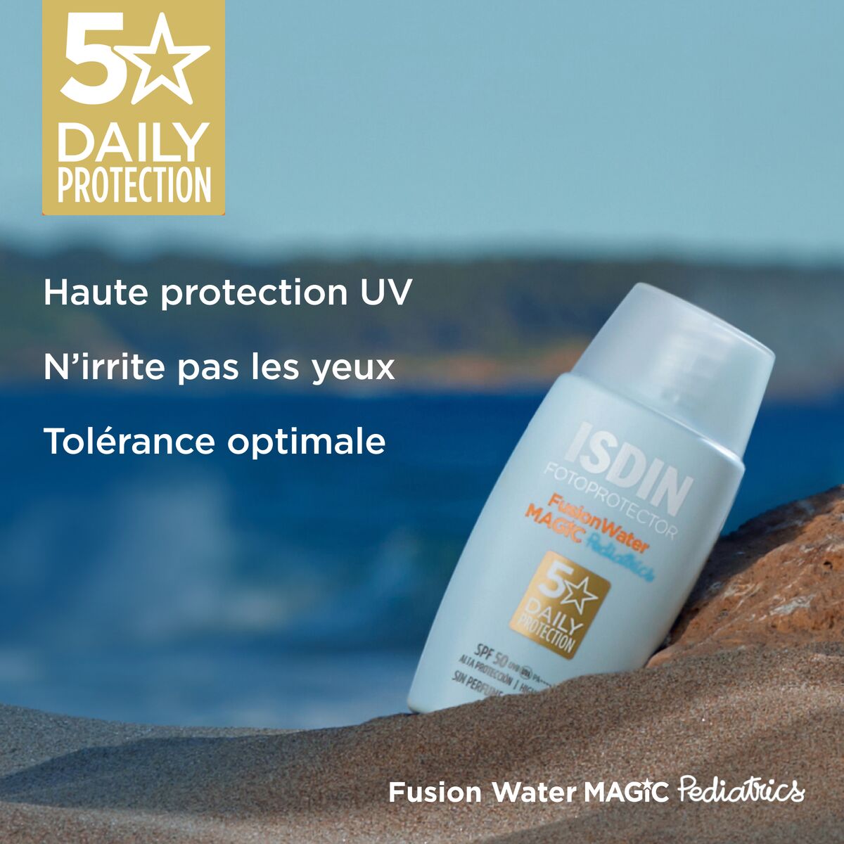 ISDIN Fotoprotector Water Pédiatrique SPF50 – Peaux Sensibles Enfant 50ml