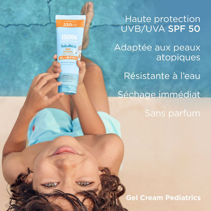 ISDIN Fotoprotector Gel Crème Pédiatrique SPF50 – Enfant 250ml