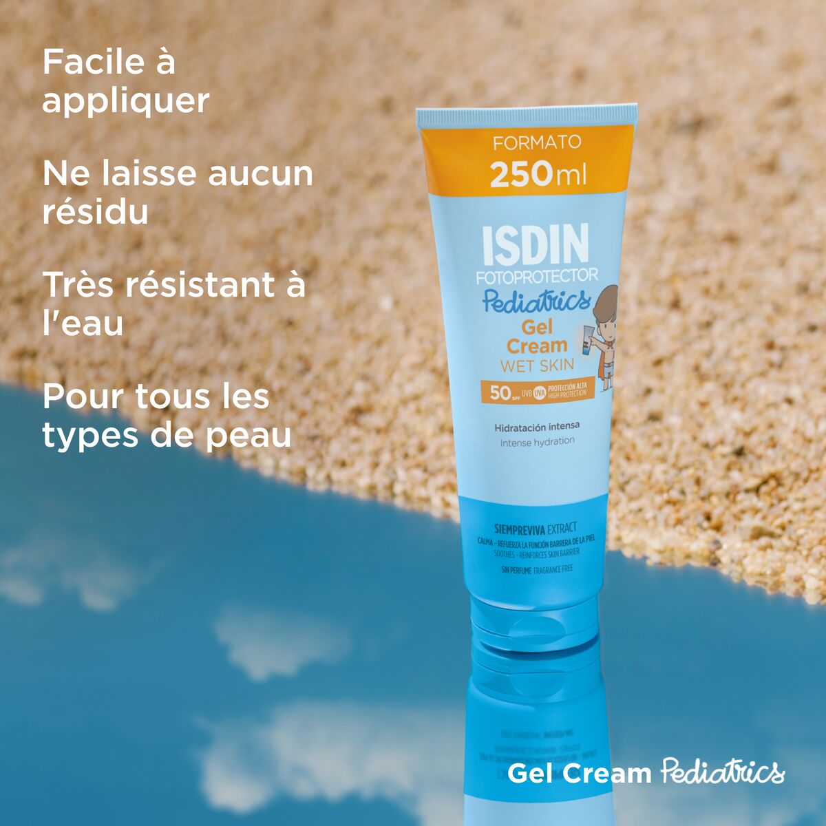 ISDIN Fotoprotector Gel Crème Pédiatrique SPF50 – Enfant 250ml