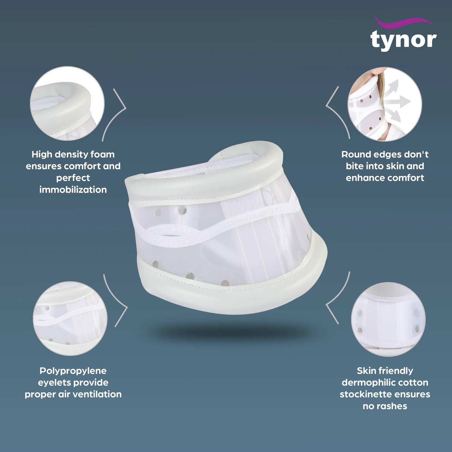 Tynor Collier Cervical Rigide Ajustable B03 – Immobilisation & Soutien du Cou