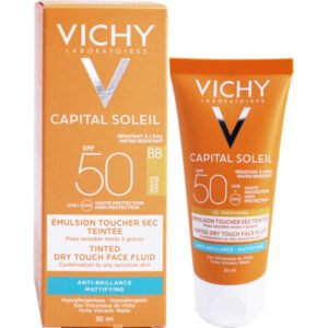 Vichy Capital Soleil Anti-Brillance teinte SPF50 Peaux Mixte À Grasse