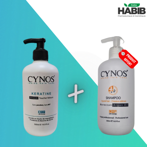 Cynos shampoo 500ml + masque cheveux 500ML